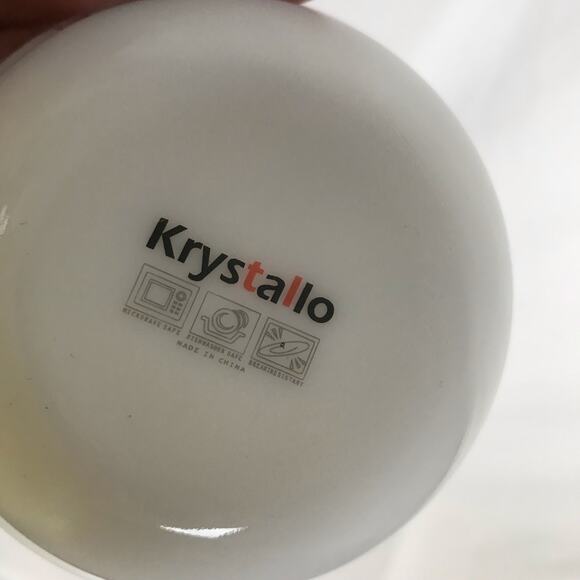 Krystallo Set of 2 Small White Milk Glass Bowls With Red Rose Accent Bands - Picture 3 of 6